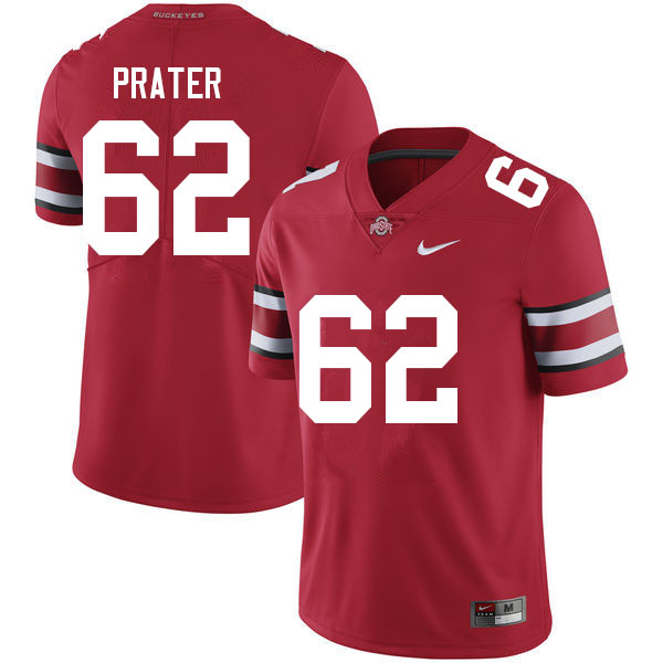 Men #62 Bryce Prater Ohio State Buckeyes College Football Jerseys Sale-Red